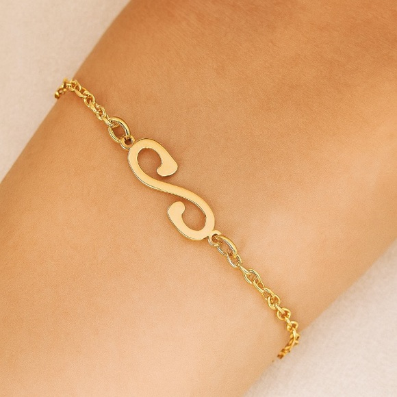 Antian Accessories™ Jewelry - Antian Accessories™ Stainless Steel S-Shaped Charm Bracelet – Gold Tone